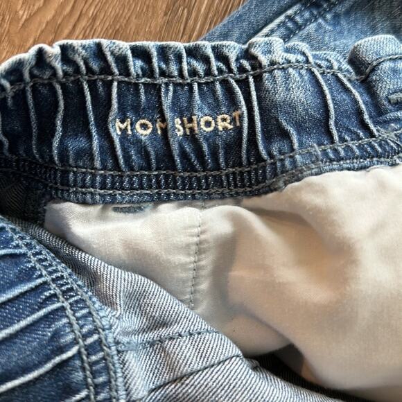 American Eagle High Waist Mom Shorts Size 4 Distressed Vintage Wash Ruffle Hem - Picture 5 of 8